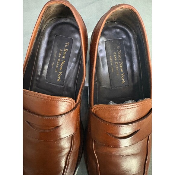 To Boot New York Men's Penny Loafer Dress Shoes Size EU 7.5 US 8.5 Made In Italy - Picture 10 of 12